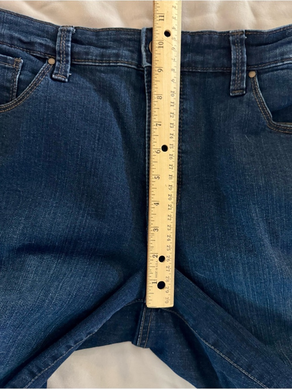 Macy’s Charter Club Lexington Straight Dark Wash Straight Leg Jeans Size 14 - Picture 7 of 10